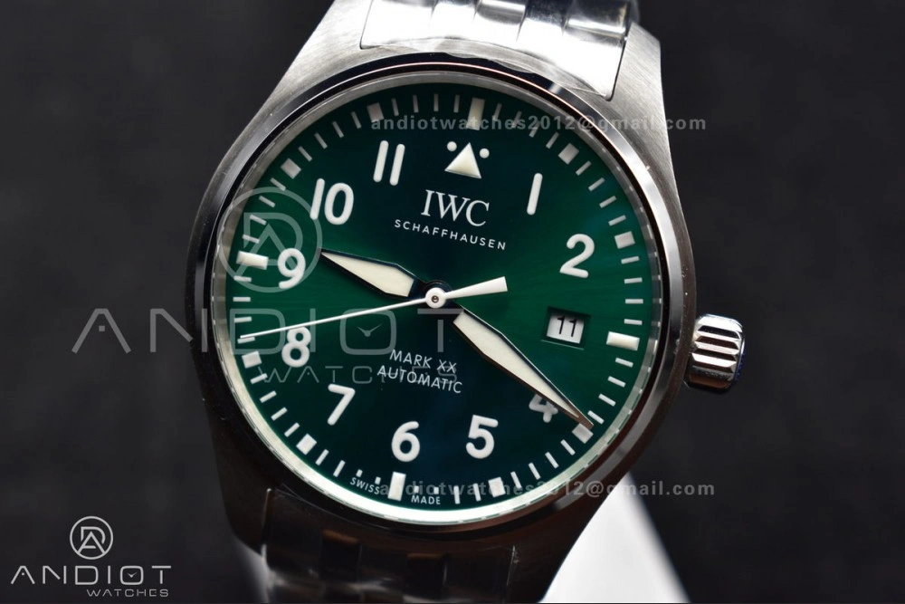 Mark XX V7F 1:1 Best Edition Green Dial on SS Bracelet Asian EyeCatching 291