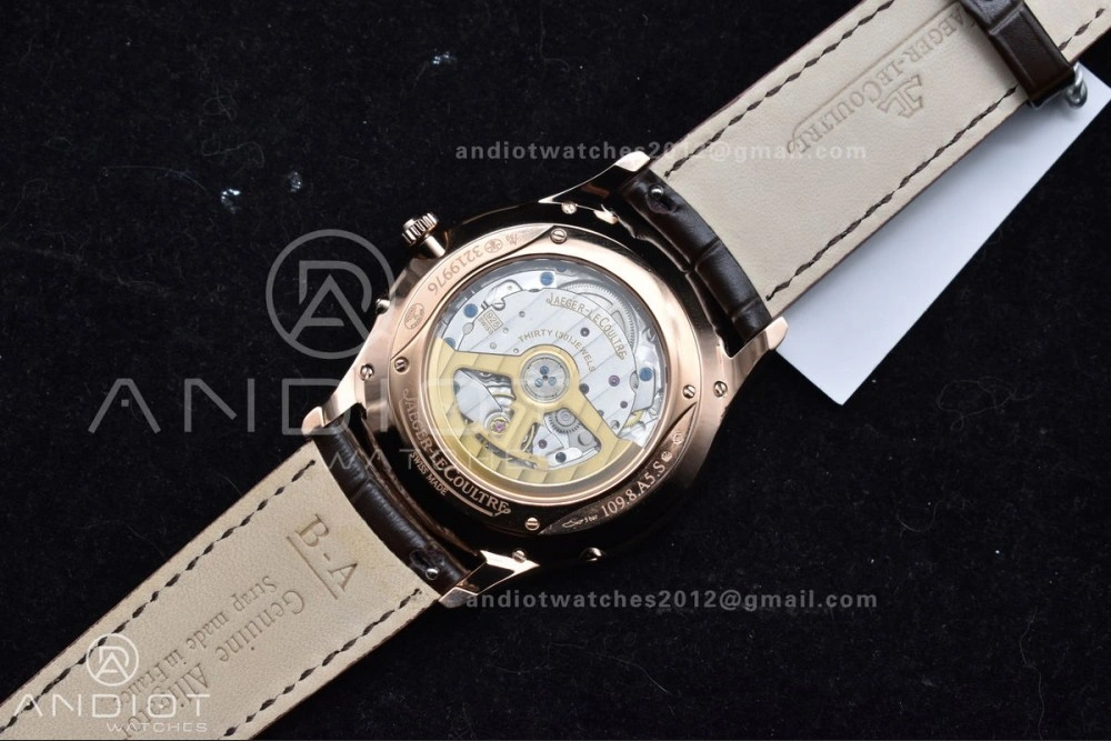 Master Ultra Thin Moon RG APSF 1:1 Best Edition White Dial on Brown Leather Strap SA925 Super Clone HighPerformance 316