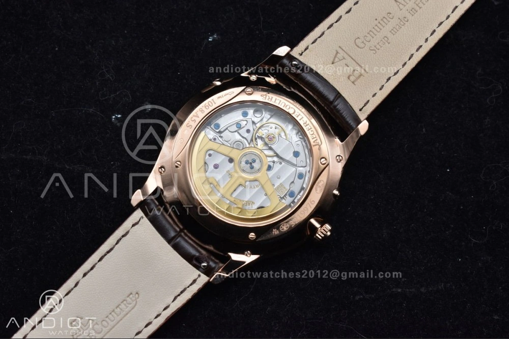 Master Ultra Thin Moon RG APSF 1:1 Best Edition White Dial on Brown Leather Strap SA925 Super Clone HighPerformance 316
