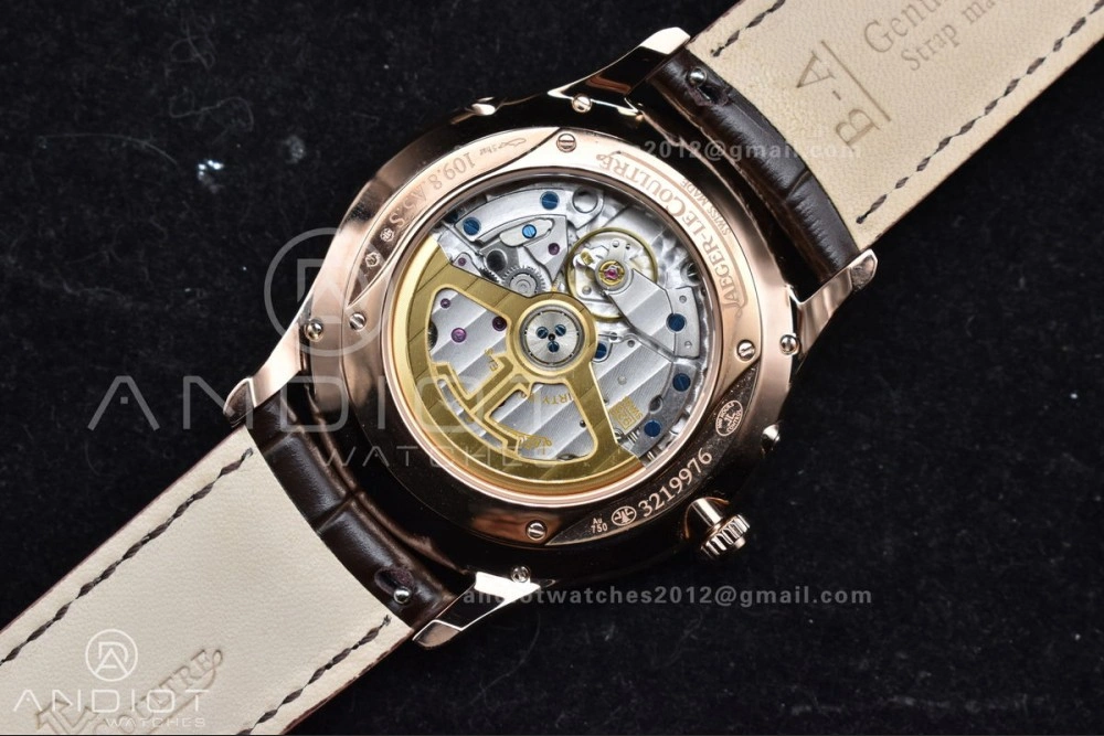 Master Ultra Thin Moon RG APSF 1:1 Best Edition White Dial on Brown Leather Strap SA925 Super Clone HighPerformance 316