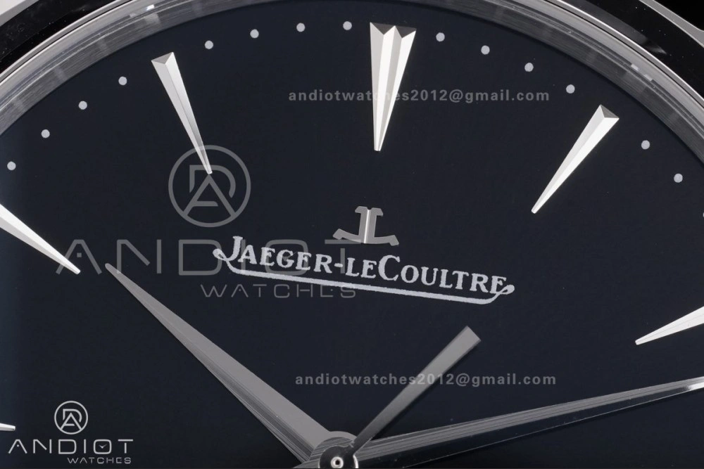 ModernLook Master Ultra Thin Moon SS APSF 1:1 Best Edition Black Dial on Black Leather Strap SA925 Super Clone 318