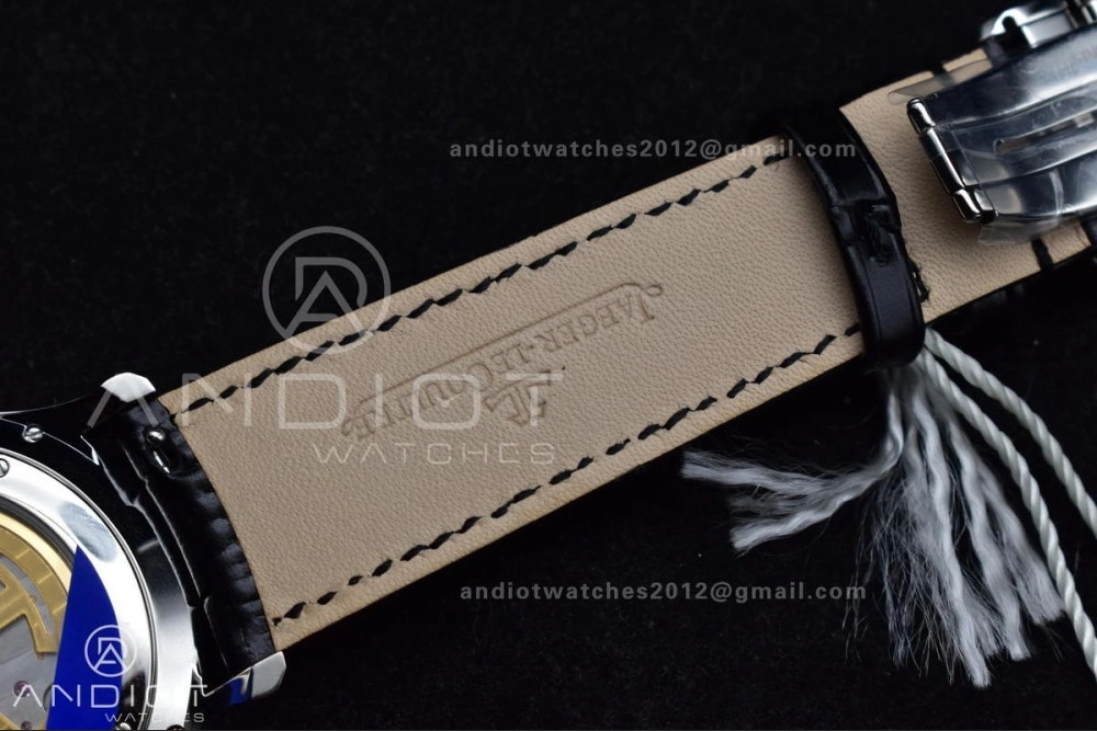 Master Ultra Thin Moon SS APSF 1:1 Best Edition Blue Dial on Black Leather Strap SA925 Super Clone Snug 317