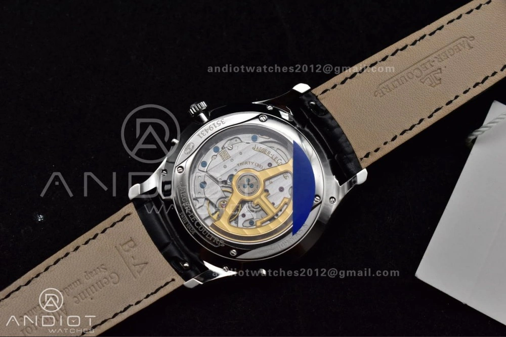 Master Ultra Thin Moon SS APSF 1:1 Best Edition Blue Dial on Black Leather Strap SA925 Super Clone Snug 317