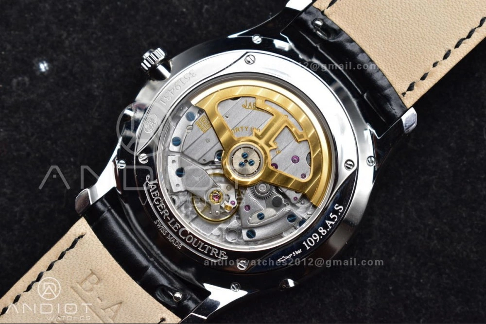 Master Ultra Thin Moon SS APSF 1:1 Best Edition Blue Dial on Black Leather Strap SA925 Super Clone Snug 317