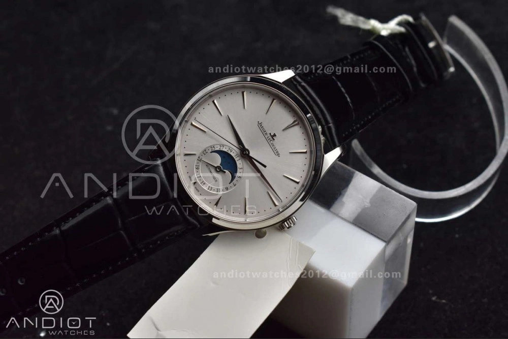 NewStyle Master Ultra Thin Moon SS APSF 1:1 Best Edition Silver Dial on Black Leather Strap SA925 Super Clone 314