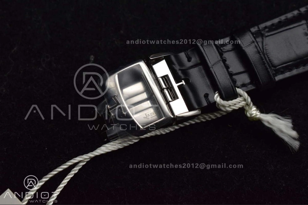 NewStyle Master Ultra Thin Moon SS APSF 1:1 Best Edition Silver Dial on Black Leather Strap SA925 Super Clone 314