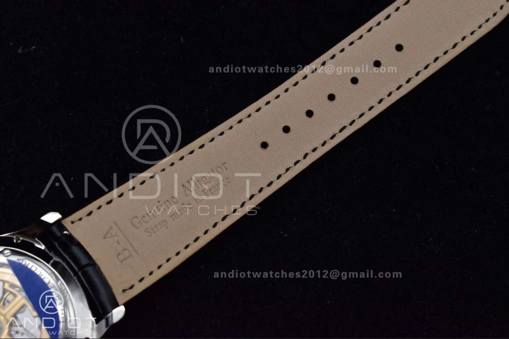 NewStyle Master Ultra Thin Moon SS APSF 1:1 Best Edition Silver Dial on Black Leather Strap SA925 Super Clone 314