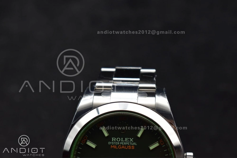 Milgauss 116400 GV Real Green Sapphire 904L SS VSF 1:1 Best Edition Black Dial on 904L SS Bracelet SA OdorResistant 914