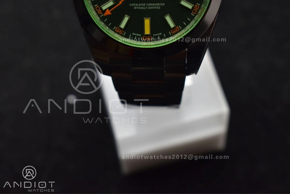 Milgauss 116400 GV Real Green Sapphire 904L SS VSF 1:1 Best Edition Black Dial on 904L SS Bracelet SA OdorResistant 914