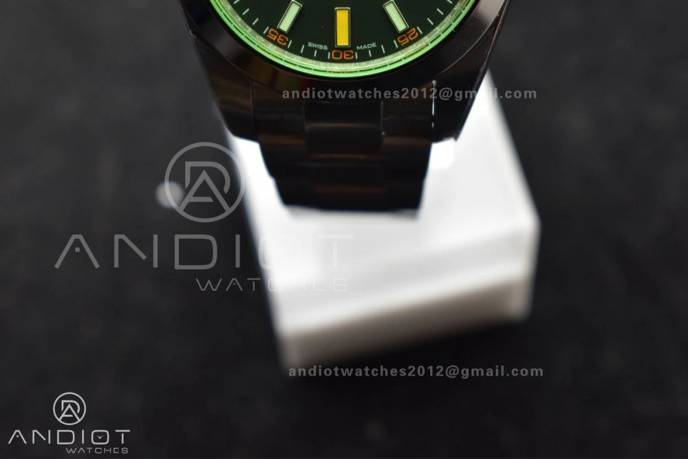 Milgauss 116400 GV Real Green Sapphire 904L SS VSF 1:1 Best Edition Black Dial on 904L SS Bracelet SA OdorResistant 914