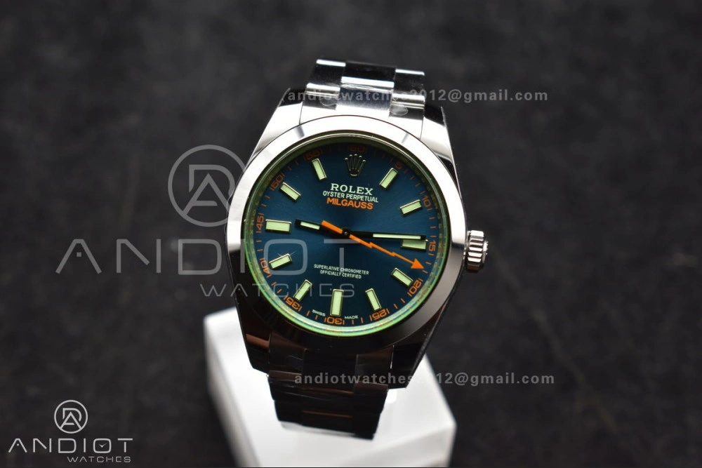 Milgauss 116400 GV VSF 1:1 Best Edition 904L Steel Blue Dial on SS Bracelet VS Youthful 909