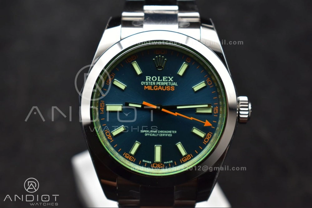 Milgauss 116400 GV VSF 1:1 Best Edition 904L Steel Blue Dial on SS Bracelet VS Youthful 909