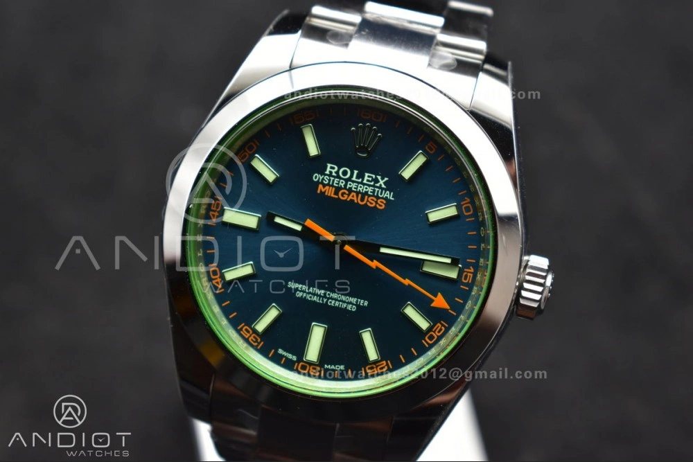 Milgauss 116400 GV VSF 1:1 Best Edition 904L Steel Blue Dial on SS Bracelet VS Youthful 909
