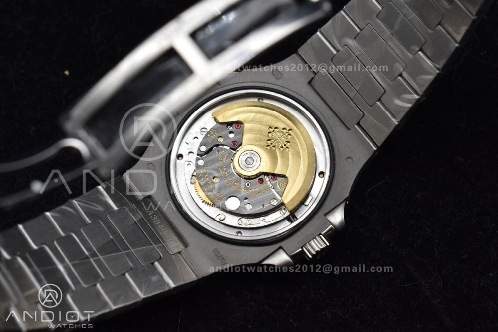 Unisex Nautilus 5711 SS TWF Full Diamonds Bezel & Dial on Diamonds Bracelet A 384