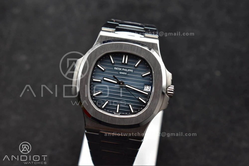 Nautilus 5711 1A 3KF 1:1 Best Edition Blue Textured Dial on SS Bracelet A324 Super Clone V NewStyle 364