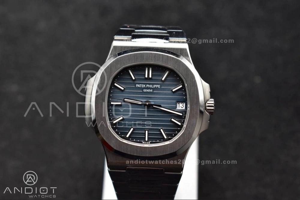 Nautilus 5711 1A 3KF 1:1 Best Edition Blue Textured Dial on SS Bracelet A324 Super Clone V NewStyle 364