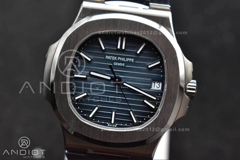 Nautilus 5711 1A 3KF 1:1 Best Edition Blue Textured Dial on SS Bracelet A324 Super Clone V NewStyle 364