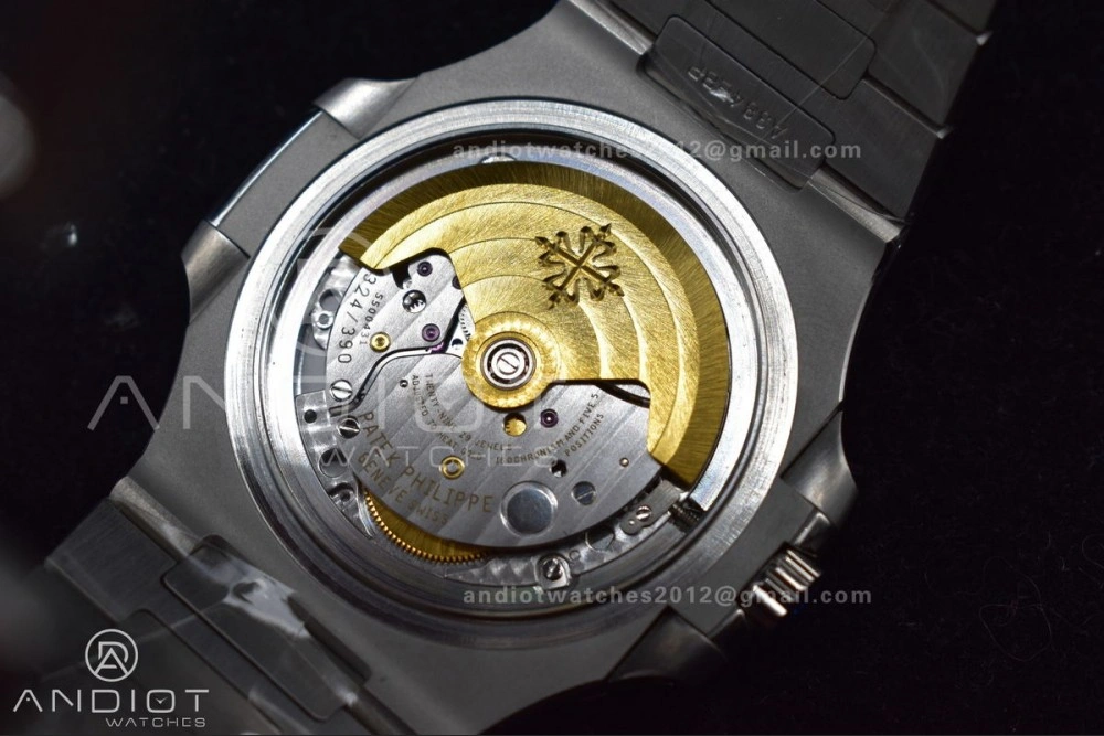 WaterResistant Nautilus 5711 1A 3KF 1:1 Best Edition Green Textured Dial On SS Bracelet A324 Super Clone V 426
