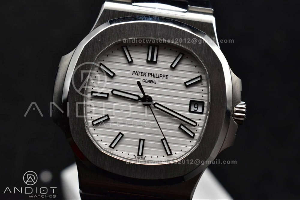 Affordable Nautilus 5711 1A 3KF 1:1 Best Edition White Textured Dial on SS Bracelet A324 Super Clone V 382