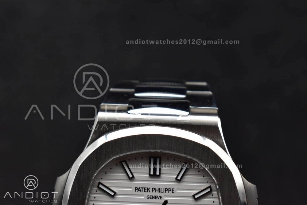 Affordable Nautilus 5711 1A 3KF 1:1 Best Edition White Textured Dial on SS Bracelet A324 Super Clone V 382