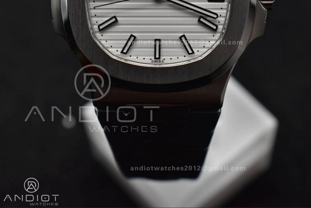 Affordable Nautilus 5711 1A 3KF 1:1 Best Edition White Textured Dial on SS Bracelet A324 Super Clone V 382