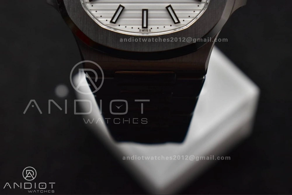 Affordable Nautilus 5711 1A 3KF 1:1 Best Edition White Textured Dial on SS Bracelet A324 Super Clone V 382
