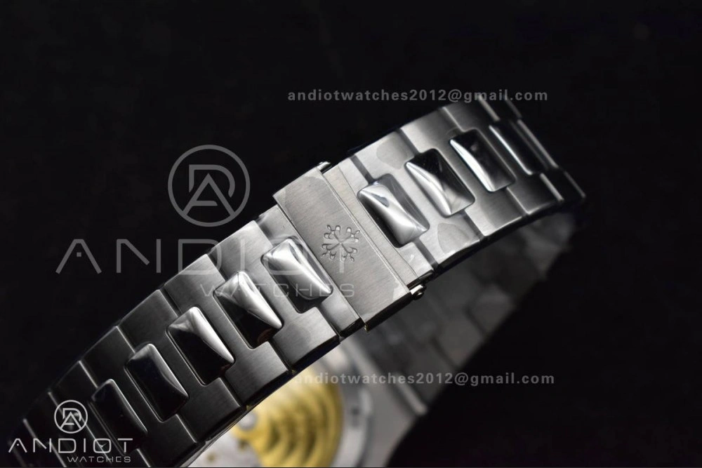 Affordable Nautilus 5711 1A 3KF 1:1 Best Edition White Textured Dial on SS Bracelet A324 Super Clone V 382
