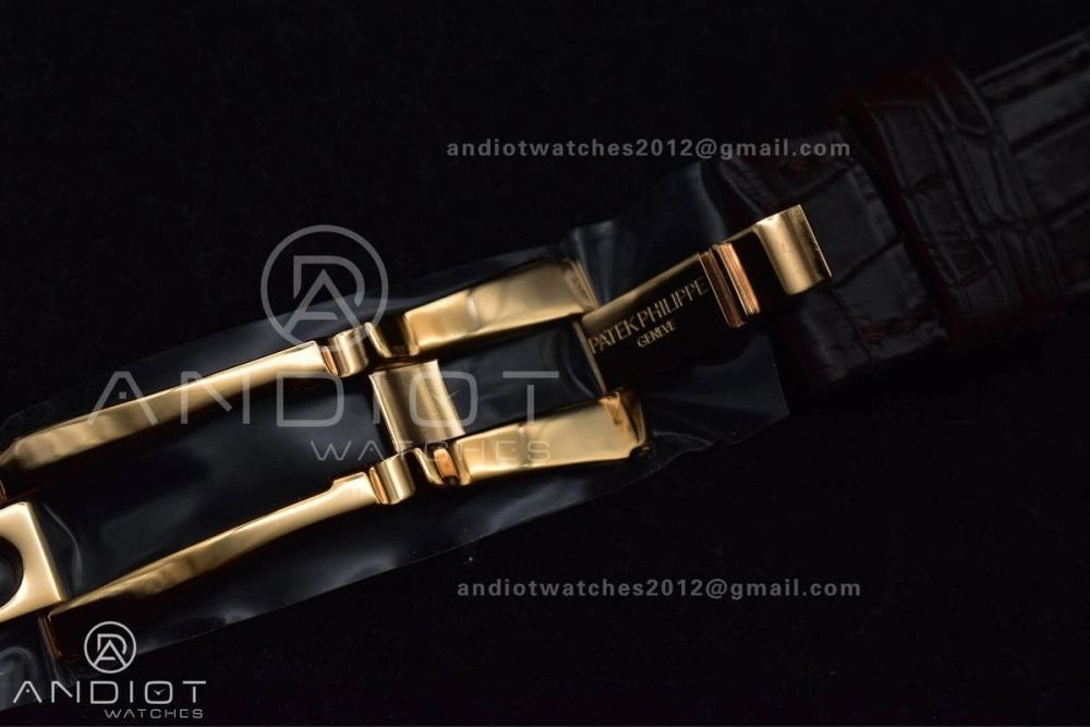 Modern Nautilus 5711 1R RG 3KF 1:1 Best Edition Brown Textured Dial on Brown Leather Strap A324 Super Clone V 381