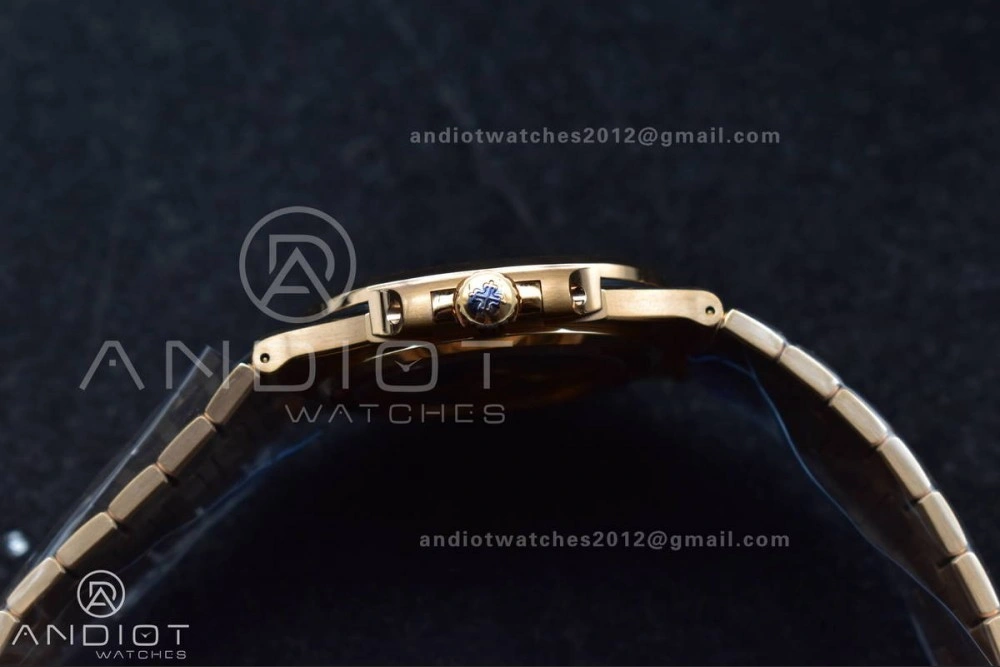 ComfortFit Nautilus 5711 1R RG 3KF 1:1 Best Edition Brown Textured Dial on RG Bracelet A324 Super Clone V 370