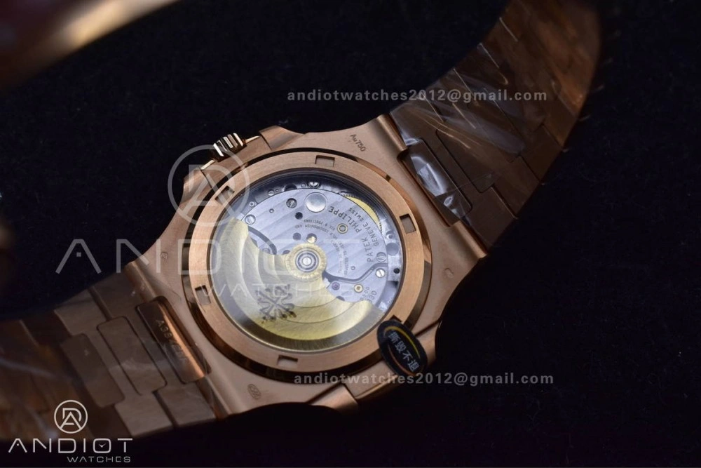 ComfortFit Nautilus 5711 1R RG 3KF 1:1 Best Edition Brown Textured Dial on RG Bracelet A324 Super Clone V 370