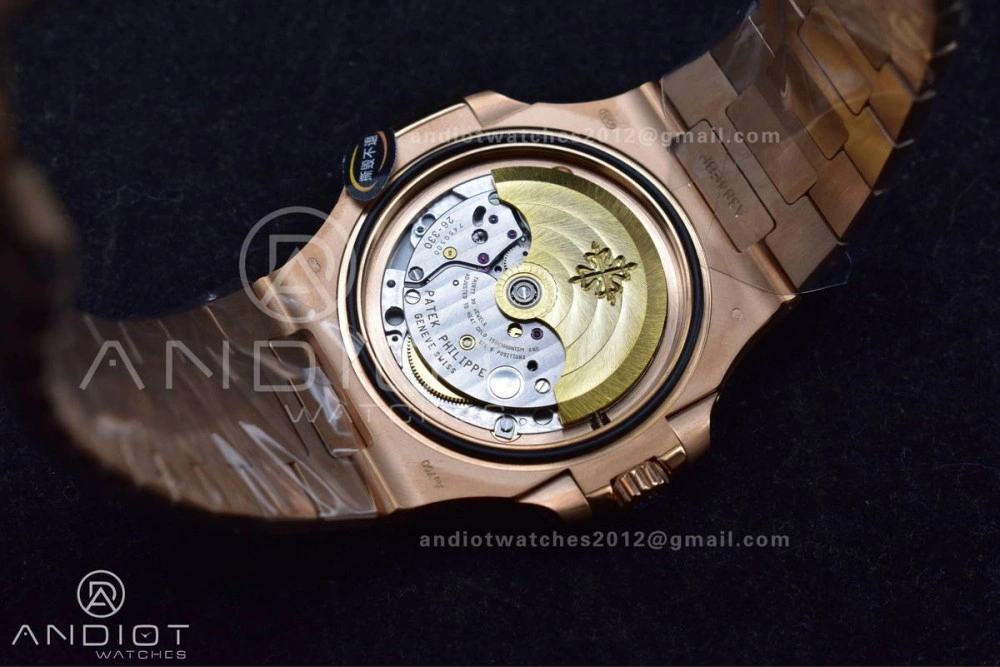 ComfortFit Nautilus 5711 1R RG 3KF 1:1 Best Edition Brown Textured Dial on RG Bracelet A324 Super Clone V 370