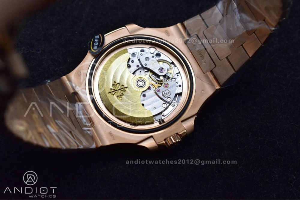 ComfortFit Nautilus 5711 1R RG 3KF 1:1 Best Edition Brown Textured Dial on RG Bracelet A324 Super Clone V 370
