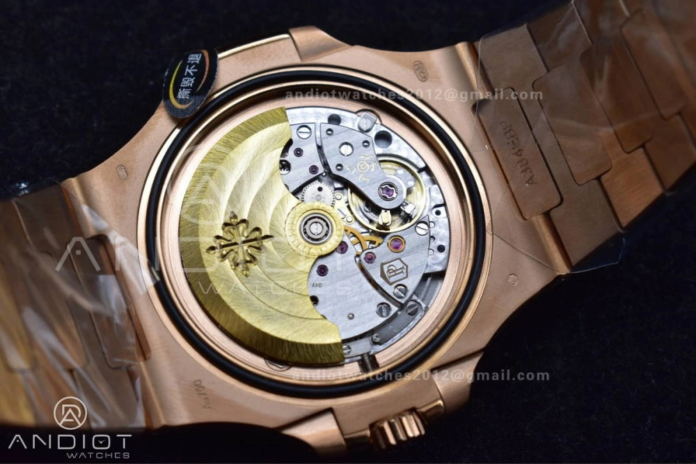 ComfortFit Nautilus 5711 1R RG 3KF 1:1 Best Edition Brown Textured Dial on RG Bracelet A324 Super Clone V 370