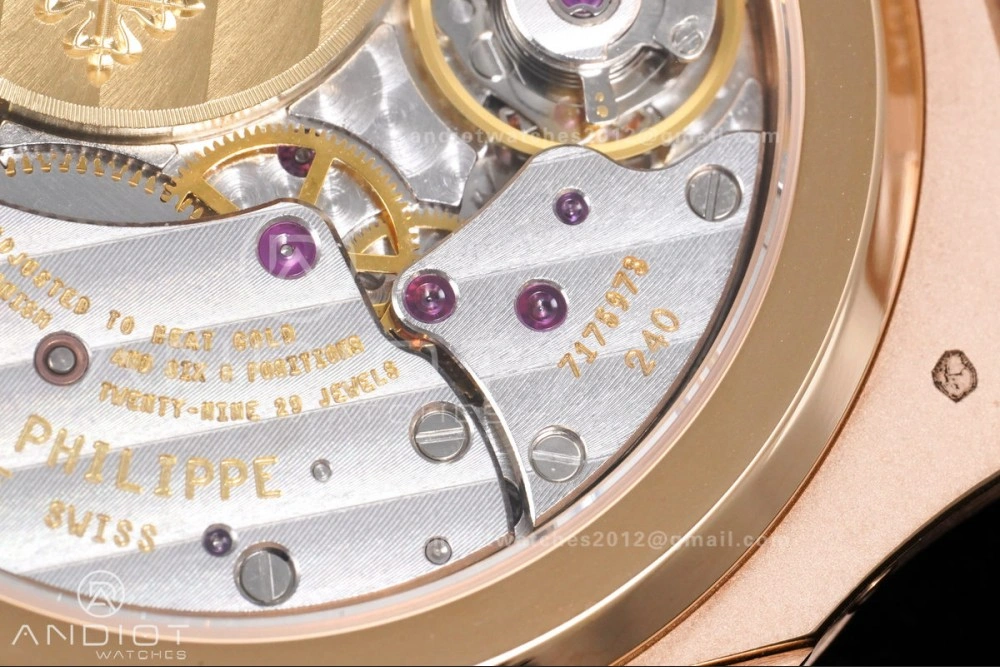 Fashionable Nautilus 5712 RG PPF 1:1 Best Edition Brown Dial on RG Bracelet A240 Super Clone V 368