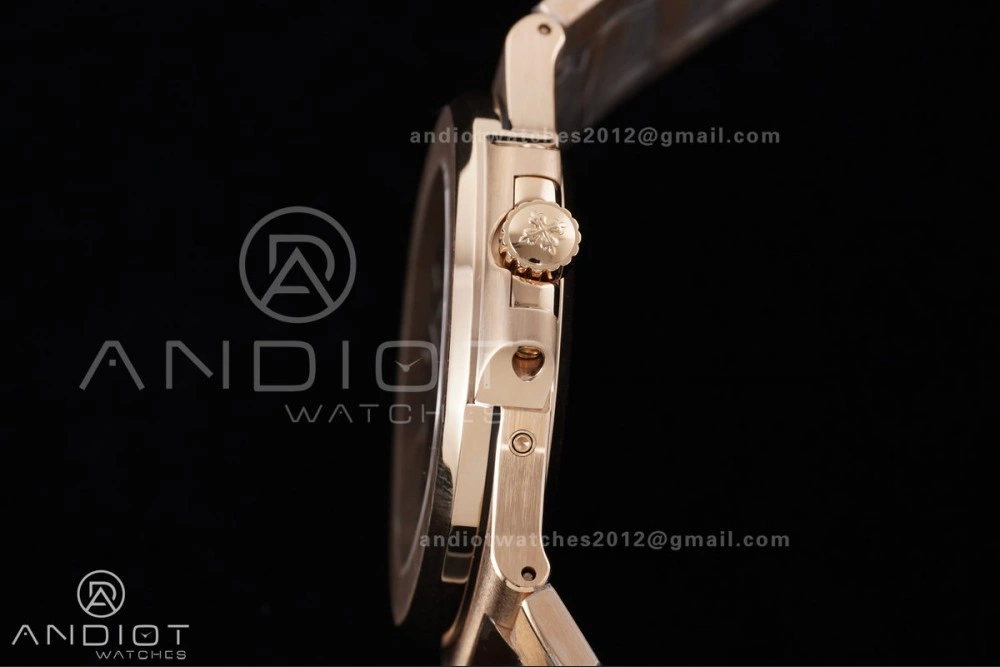 Fashionable Nautilus 5712 RG PPF 1:1 Best Edition Brown Dial on RG Bracelet A240 Super Clone V 368