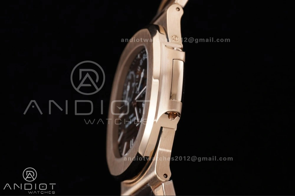 Fashionable Nautilus 5712 RG PPF 1:1 Best Edition Brown Dial on RG Bracelet A240 Super Clone V 368