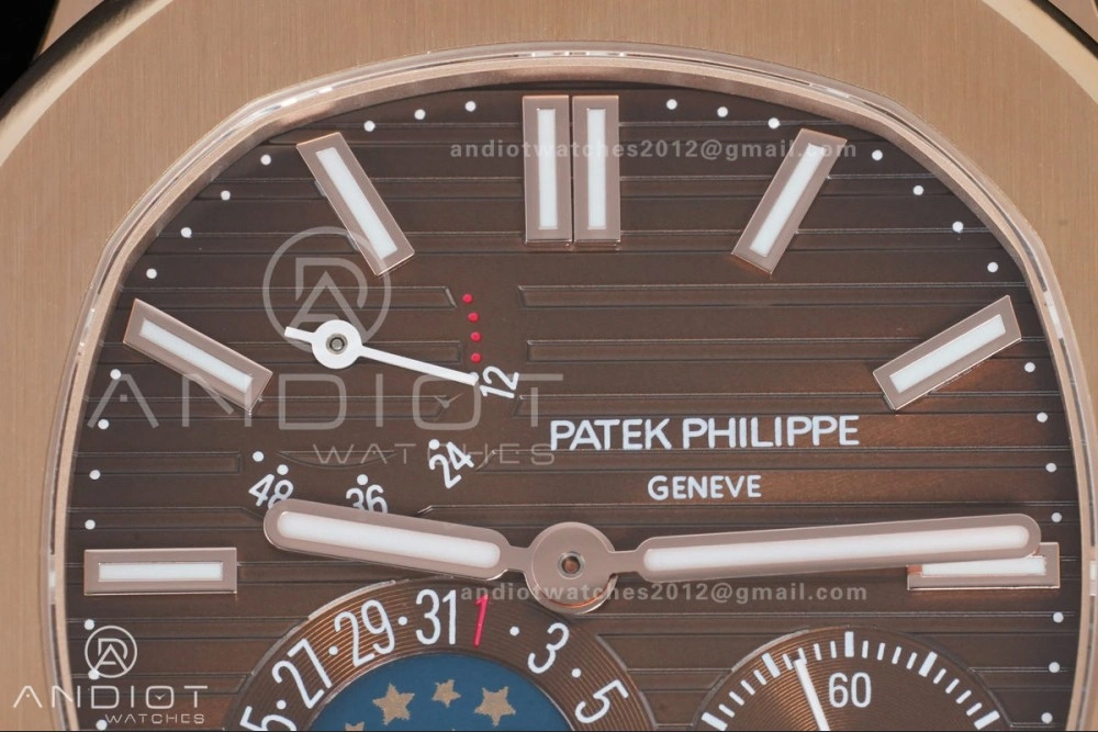 Fashionable Nautilus 5712 RG PPF 1:1 Best Edition Brown Dial on RG Bracelet A240 Super Clone V 368