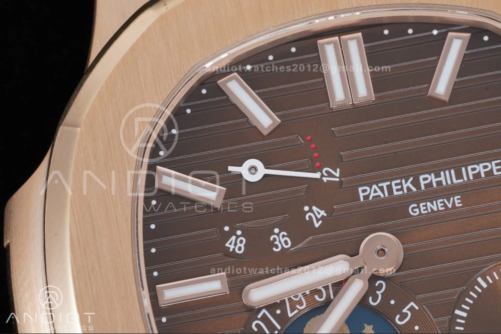 Fashionable Nautilus 5712 RG PPF 1:1 Best Edition Brown Dial on RG Bracelet A240 Super Clone V 368