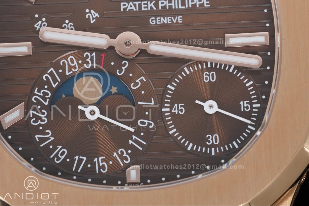 Fashionable Nautilus 5712 RG PPF 1:1 Best Edition Brown Dial on RG Bracelet A240 Super Clone V 368