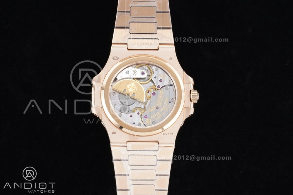Fashionable Nautilus 5712 RG PPF 1:1 Best Edition Brown Dial on RG Bracelet A240 Super Clone V 368