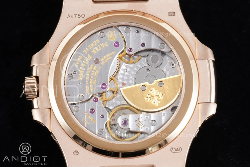 Fashionable Nautilus 5712 RG PPF 1:1 Best Edition Brown Dial on RG Bracelet A240 Super Clone V 368