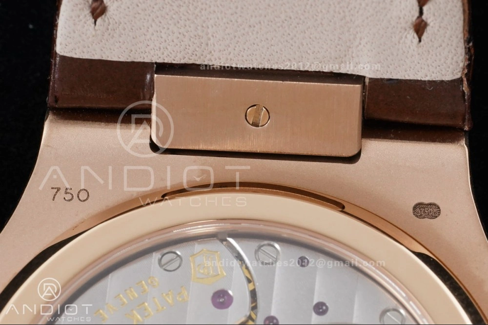 Nautilus 5712 RG PPF 1:1 Best Edition Gray Dial on Brown Leather Strap A240 Super Clone V Flexible 369