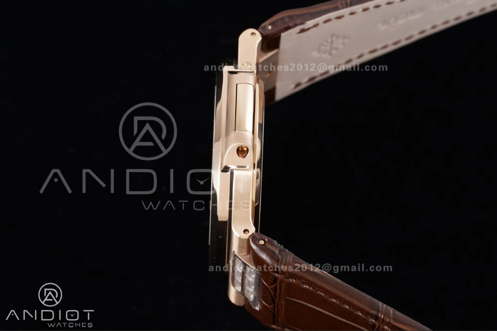 Nautilus 5712 RG PPF 1:1 Best Edition Gray Dial on Brown Leather Strap A240 Super Clone V Flexible 369