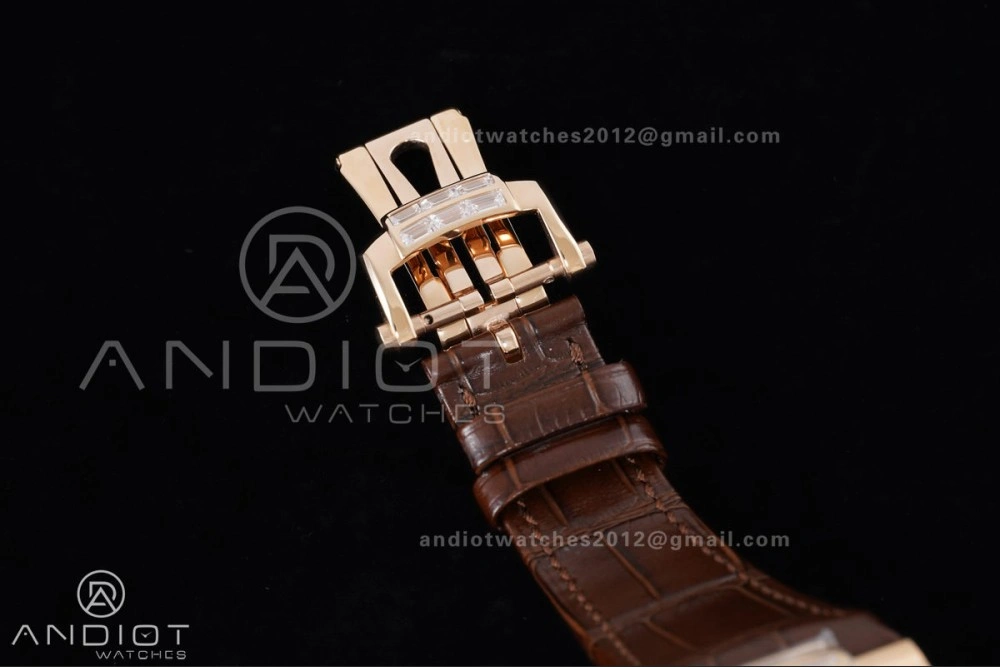 Nautilus 5712 RG PPF 1:1 Best Edition Gray Dial on Brown Leather Strap A240 Super Clone V Flexible 369