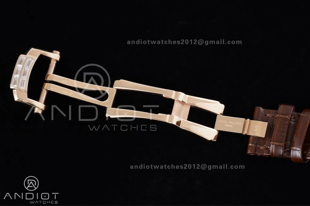 Nautilus 5712 RG PPF 1:1 Best Edition Gray Dial on Brown Leather Strap A240 Super Clone V Flexible 369