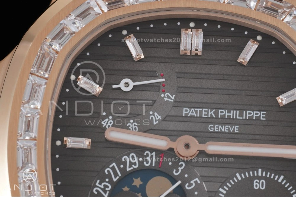 Nautilus 5712 RG PPF 1:1 Best Edition Gray Dial on Brown Leather Strap A240 Super Clone V Flexible 369