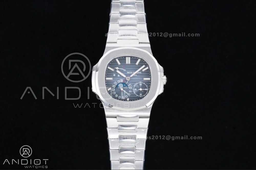 Nautilus 5712 SS PPF 1:1 Best Edition Blue Dial on SS Bracelet PPF240 Super Clone V Chic 365