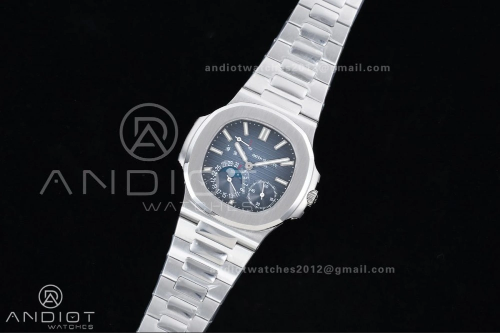 Nautilus 5712 SS PPF 1:1 Best Edition Blue Dial on SS Bracelet PPF240 Super Clone V Chic 365