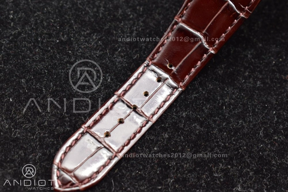 ZeroBulk Nautilus 5712 SS RG GRF Best Edition Gray Dial on Brown Croco Strap A23J 380