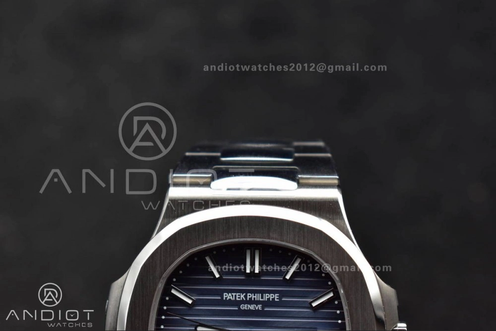 Original Nautilus 5811 1A 3KF 1:1 Best Edition Blue Textured Dial on SS Bracelet A330 Super Clone 379